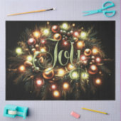 Christmas Evergreen Verlichte krans Joy Tissuepapier (Craft)