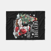 Christmas Every Knee Shall Bow Santa Nativity Scen Fleece Deken (Voorkant (Horizontaal))