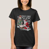 Christmas Every Knee Shall Bow Santa Nativity Scen T-shirt (Voorkant)