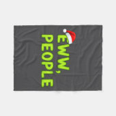 Christmas Eww, People Funny Sarcastic Santa Hat Xm Fleece Deken (Voorkant (Horizontaal))