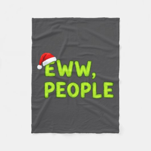 Christmas Eww, People Funny Sarcastic Santa Hat Xm Fleece Deken (Voorkant)