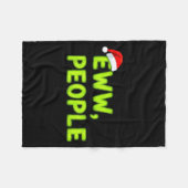 Christmas Eww, People Funny Sarcastic Santa Hat Xm Fleece Deken (Voorkant (Horizontaal))