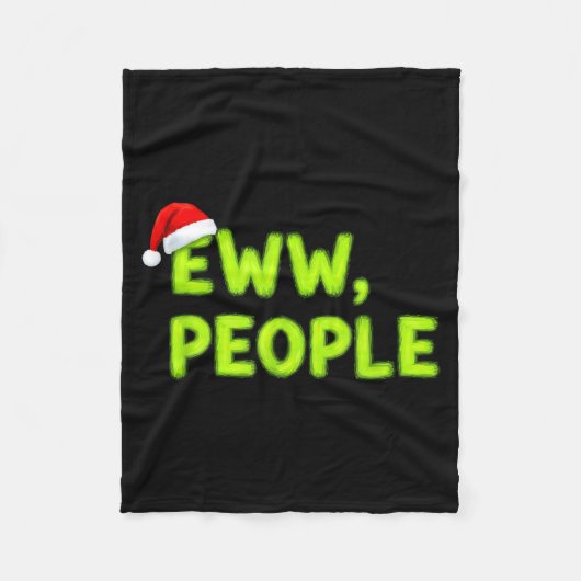Christmas Eww, People Funny Sarcastic Santa Hat Xm Fleece Deken (Voorkant)