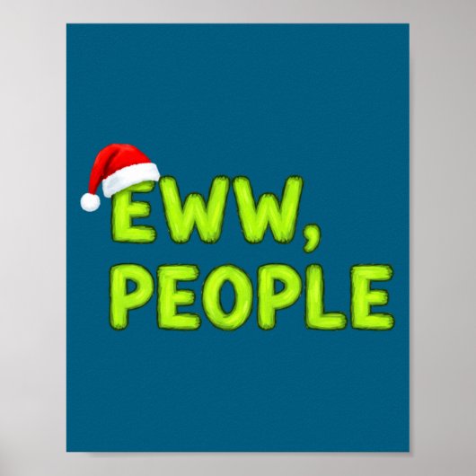 Christmas Eww, People Funny Sarcastic Santa Hat Xm Poster (Voorkant)