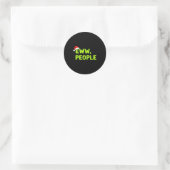 Christmas Eww, People Funny Sarcastic Santa Hat Xm Ronde Sticker (Tas)