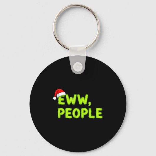 Christmas Eww, People Funny Sarcastic Santa Hat Xm Sleutelhanger (Voorkant)