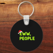 Christmas Eww, People Funny Sarcastic Santa Hat Xm Sleutelhanger (Voorkant)