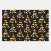 Christmas Excavator Construction Truck Tree Inpakpapier Vel (Voorkant)