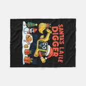 Christmas Excavator Santa Digger Funny Holiday  Fleece Deken (Voorkant (Horizontaal))