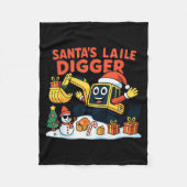 Christmas Excavator Santa Digger Funny Holiday  Fleece Deken (Voorkant)