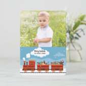 Christmas Express Photo Holiday Kaart (Staand voorkant)