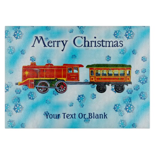 Christmas Express - Prettig Kerstfeest Snijplank (Voorkant)