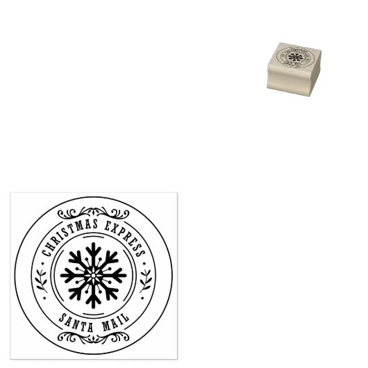 Christmas Express Red Classic Rubberstempel (Gestempeld)