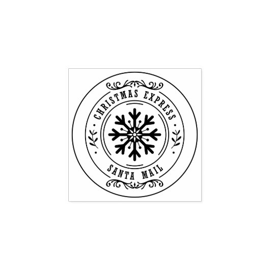 Christmas Express Red Classic Rubberstempel (Afrduk)