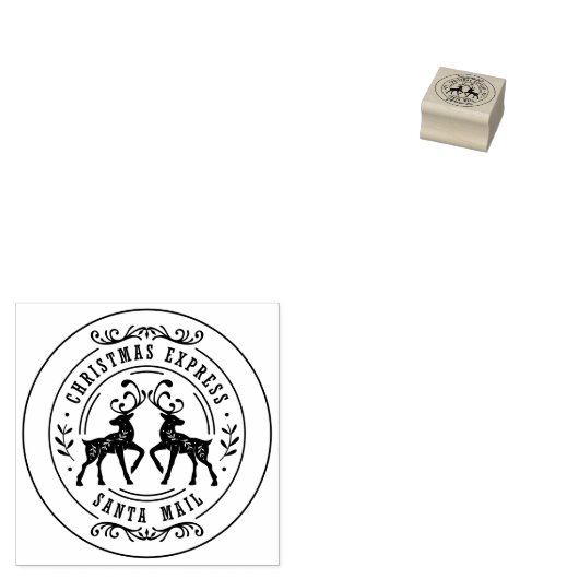 Christmas Express Red Classic Rubberstempel (Gestempeld)