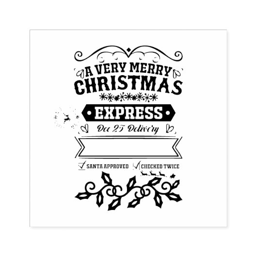 Christmas Express Rubberstempel (Afrduk)
