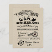 Christmas Express Special Delivery Nice List Feestdagenkaart (Voorkant / Achterkant)