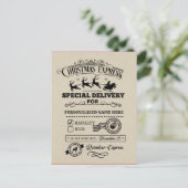 Christmas Express Speciale bezorging ONDEUGDELIJKE Feestdagenkaart (Staand voorkant)