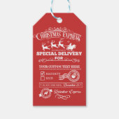 Christmas Express Speciale levering NAUGHTY NICE Cadeaulabel (Voorkant)