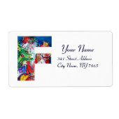 CHRISTMAS F BRIEF/SANTA MET CHRISTMAS TREE ETIKET (Voorkant)