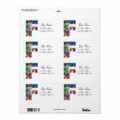 CHRISTMAS F BRIEF/SANTA MET CHRISTMAS TREE ETIKET (Full Sheet)