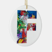 CHRISTMAS F BRIEF/SANTA MET CHRISTMAS TREE KERAMISCH ORNAMENT (Rechts)