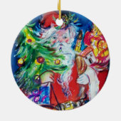 CHRISTMAS F BRIEF/SANTA MET CHRISTMAS TREE KERAMISCH ORNAMENT (Achterkant)