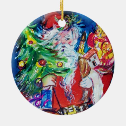 CHRISTMAS F BRIEF/SANTA MET CHRISTMAS TREE KERAMISCH ORNAMENT (Achterkant)