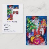 CHRISTMAS F BRIEF/SANTA MET CHRISTMAS TREE VISITEKAARTJE (Voorkant / Achterkant)