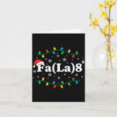 Christmas Fa(la) 8 Funny Caroling Lights Santa Hat Kaart (Gele Bloem)