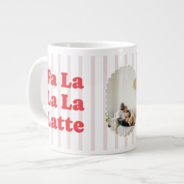 Christmas Fa La La Latte Retro Photo Specialty Mug Grote Koffiekop