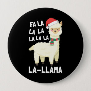 Christmas Fa La Llama Essential Ronde Button 4,0 Cm