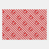 Christmas Fabric Plaid & Gingerbread Santa Inpakpapier Vel (Voorkant 2)