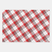 Christmas Fabric Plaid & Gingerbread Santa Inpakpapier Vel (Voorkant)