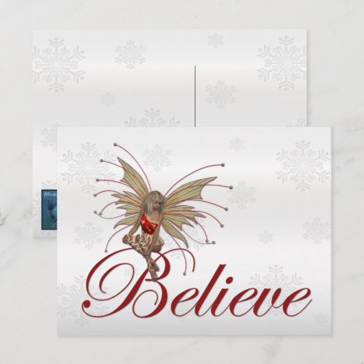Christmas Faerie Believe 2 - Holiday Briefkaart (Voorkant / Achterkant)