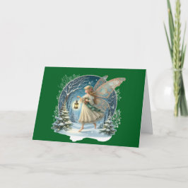 Christmas Fairy Brings Holiday Greeting Card Feestdagen Kaart