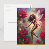 Christmas Fairy Collectie - Bruin Natuurlijk Haar Briefkaart (Voorkant / Achterkant)