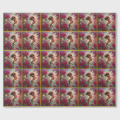 Christmas Fairy Collectie - Bruin Natuurlijk Haar Cadeaupapier (Vlak)