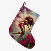 Christmas Fairy Collectie - Bruin Natuurlijk Haar Grote Kerstsok (Voorkant (Hangend))