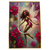 Christmas Fairy Collectie - Bruin Natuurlijk Haar Medium Cadeauzakje (Achterkant)