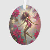 Christmas Fairy Collectie - Bruin Natuurlijk Haar Ornament (voorkant)