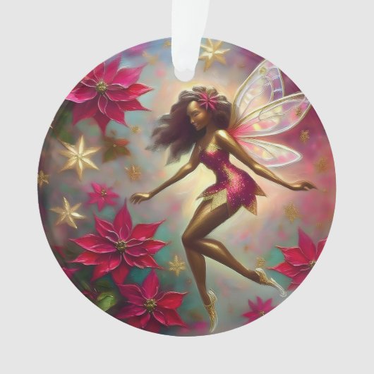 Christmas Fairy Collectie - Bruin Natuurlijk Haar Ornament (voorkant)
