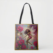 Christmas Fairy Collectie - Bruin Natuurlijk Haar Tote Bag (Voorkant)