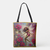 Christmas Fairy Collectie - Bruin Natuurlijk Haar Tote Bag (Achterkant)