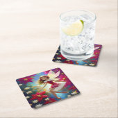 Christmas Fairy Collectie - Copper Ginger Hair Kartonnen Onderzetters (Insitu)