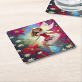 Christmas Fairy Collectie - Copper Ginger Hair Kartonnen Onderzetters (Schuin)