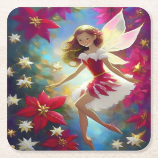 Christmas Fairy Collectie - Copper Ginger Hair Kartonnen Onderzetters