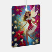 Christmas Fairy Collectie - Copper Ginger Hair Metalen Ornament (Voorkant Rechts)