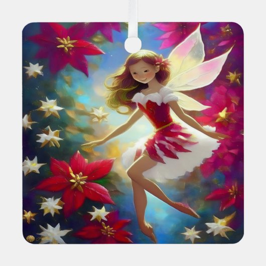 Christmas Fairy Collectie - Copper Ginger Hair Metalen Ornament (Voorkant)