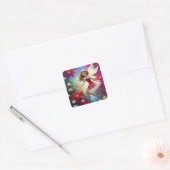 Christmas Fairy Collectie - Copper Ginger Hair Vierkante Sticker (Envelop)